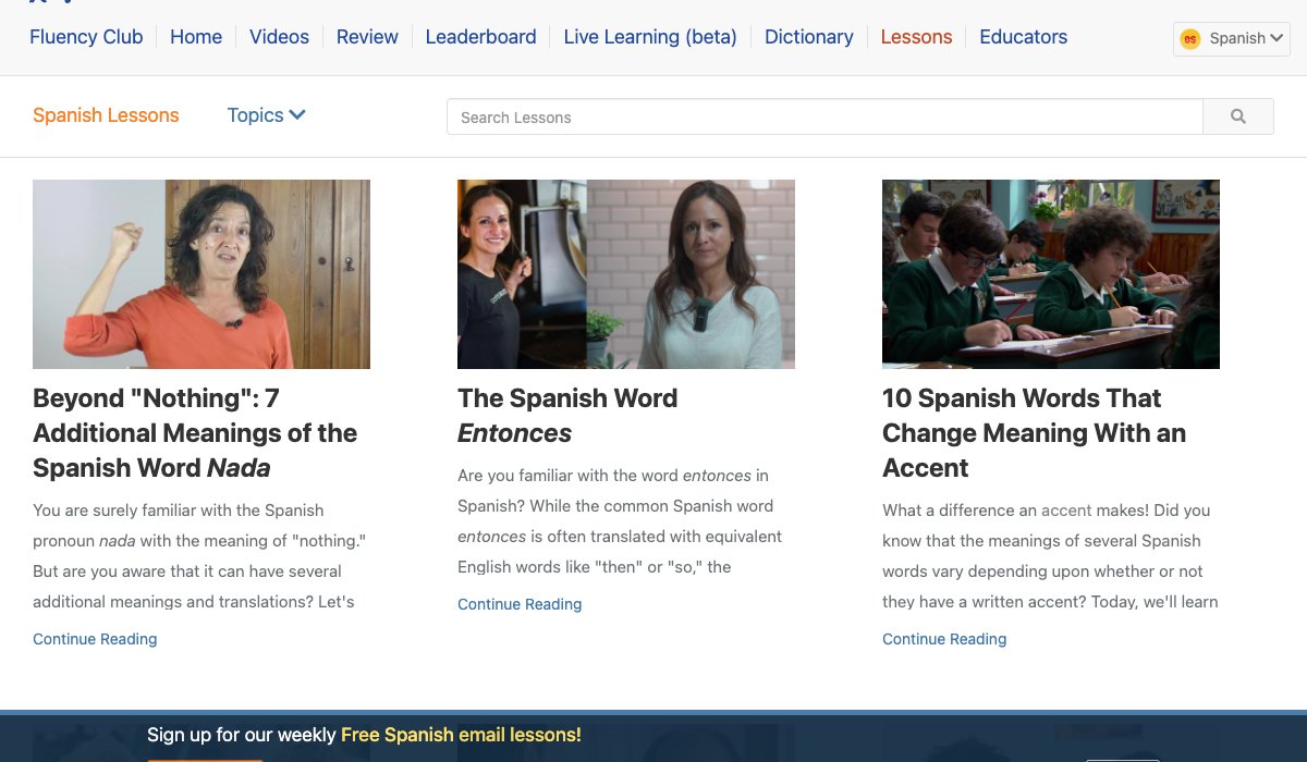 espagnol Lessons